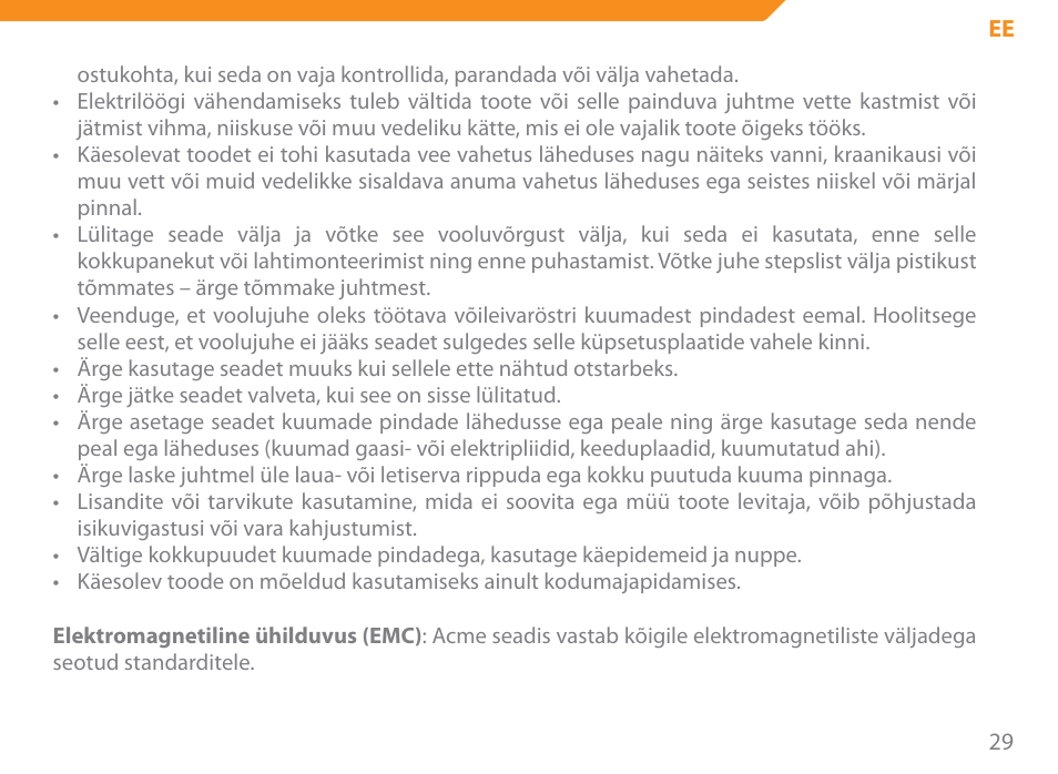 Acme SE-100 User Manual | Page 29 / 102