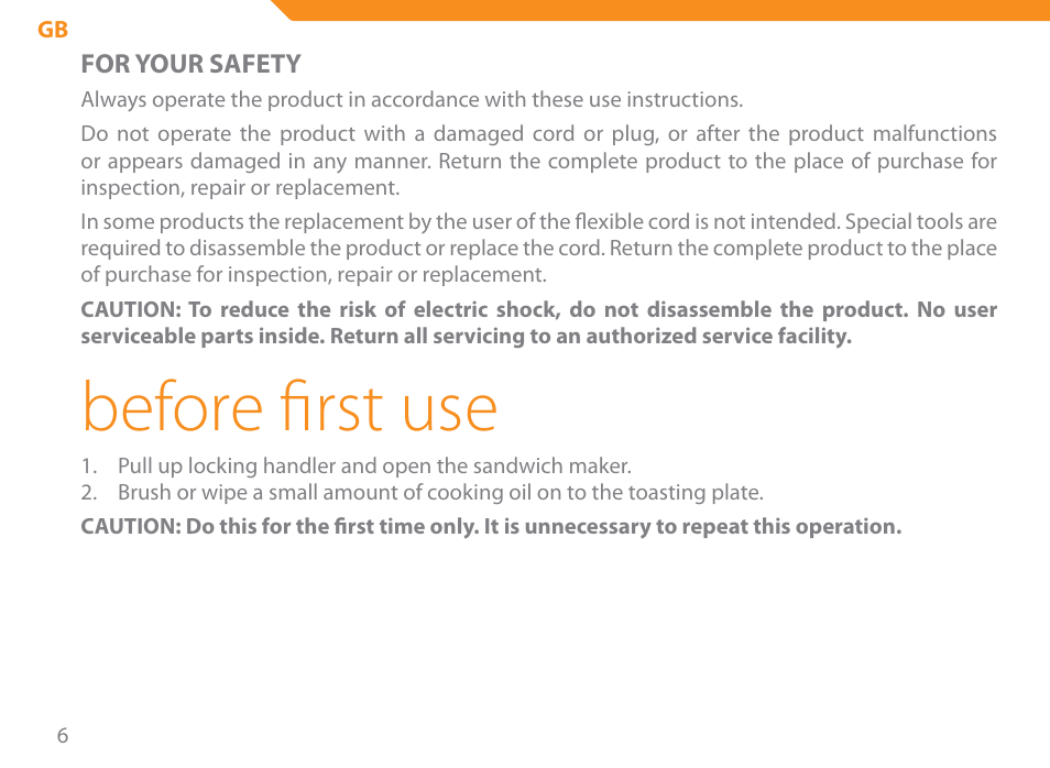 Before first use | Acme SE-100 User Manual | Page 6 / 102