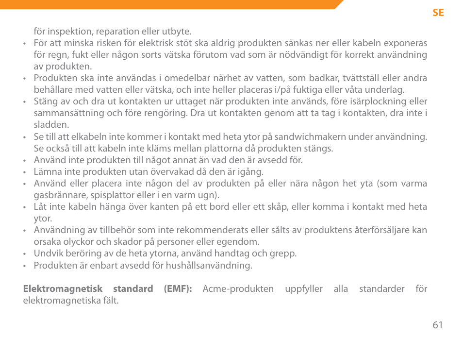 Acme SE-100 User Manual | Page 61 / 102