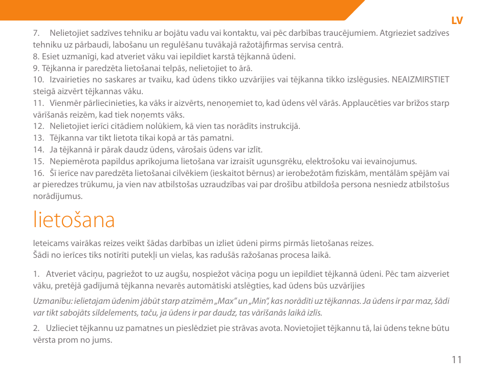 Lietošana | Acme KE300 User Manual | Page 11 / 56