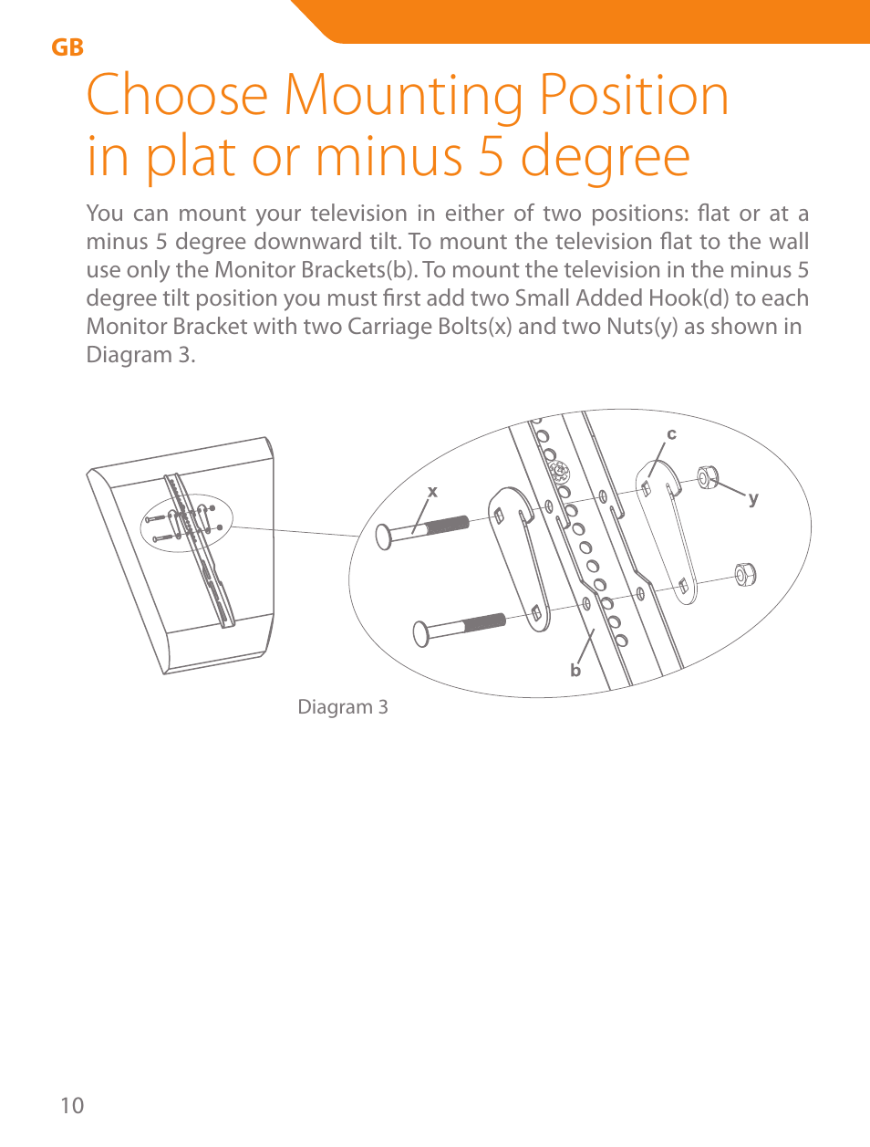 Choose mounting position in plat or minus 5 degree | Acme PLB102B User Manual | Page 10 / 114