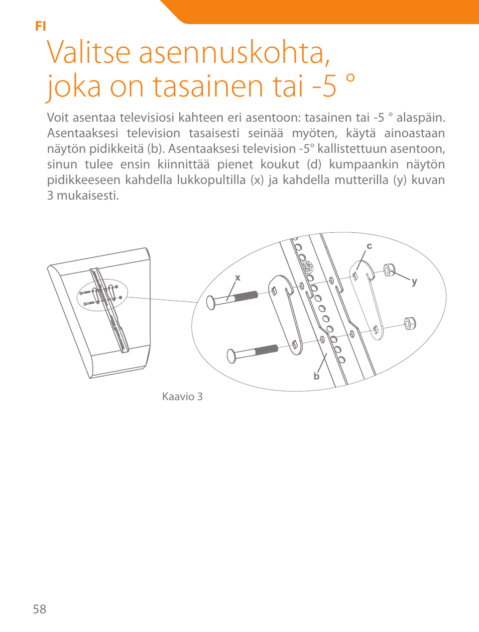 Valitse asennuskohta, joka on tasainen tai -5 | Acme PLB102B User Manual | Page 58 / 114