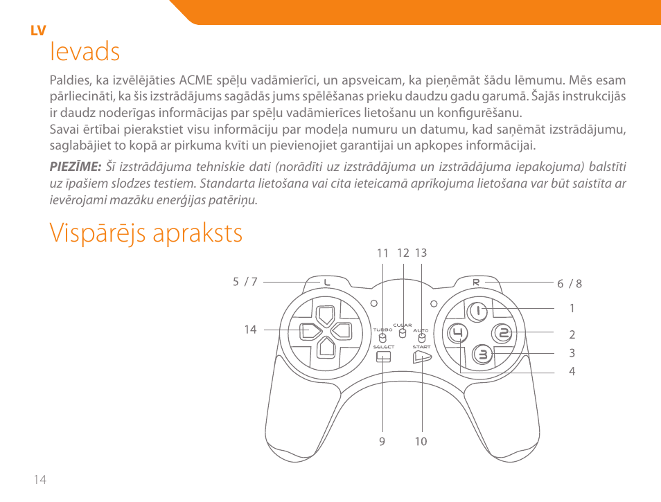 Ievads, Vispārējs apraksts | Acme GS03 User Manual | Page 14 / 76