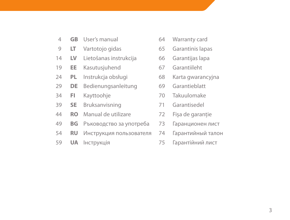 Acme GS03 User Manual | Page 3 / 76