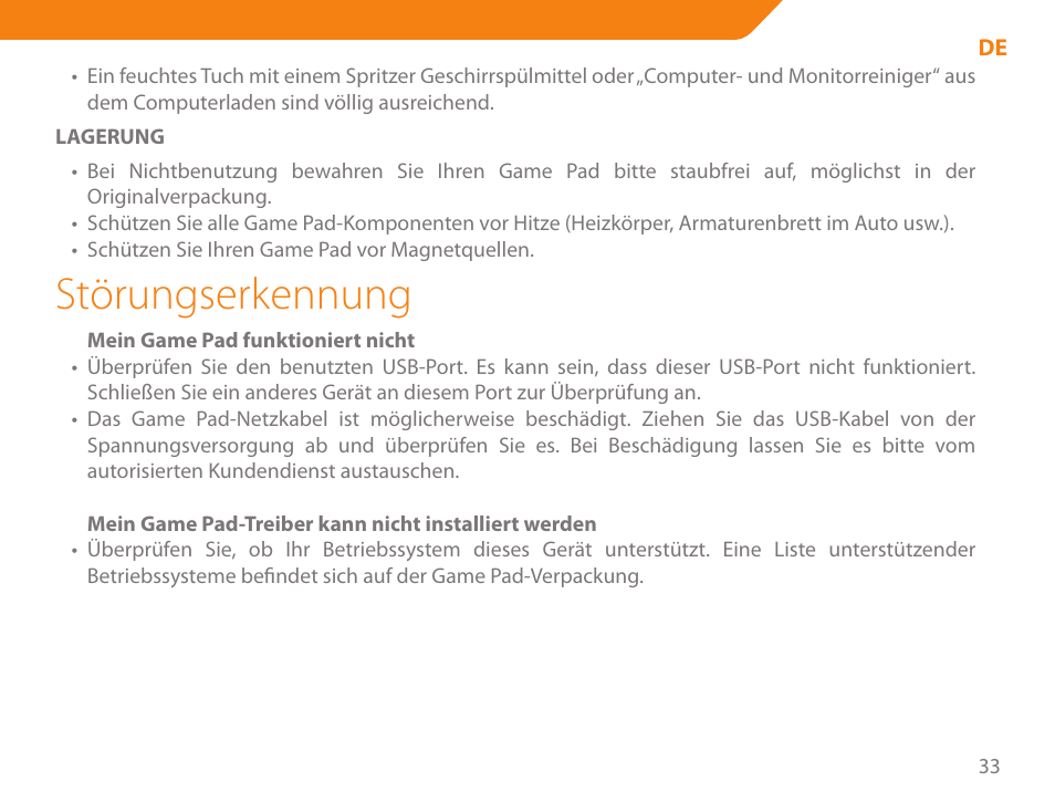 Störungserkennung | Acme GS03 User Manual | Page 33 / 76