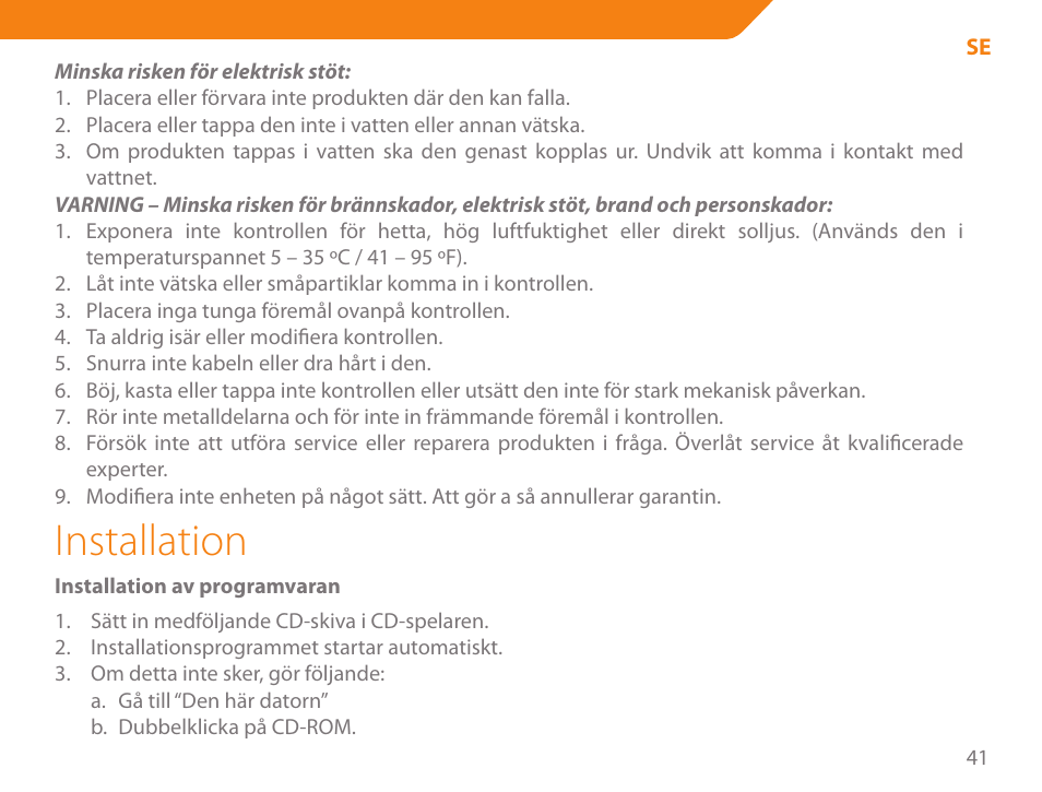 Installation | Acme GA03 User Manual | Page 41 / 80