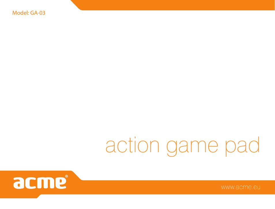 Action game pad | Acme GA03 User Manual | Page 80 / 80