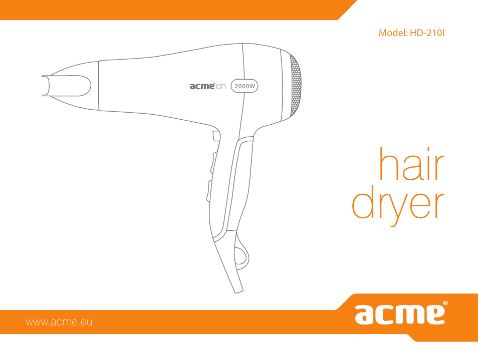 Acme HD-210I User Manual | 90 pages