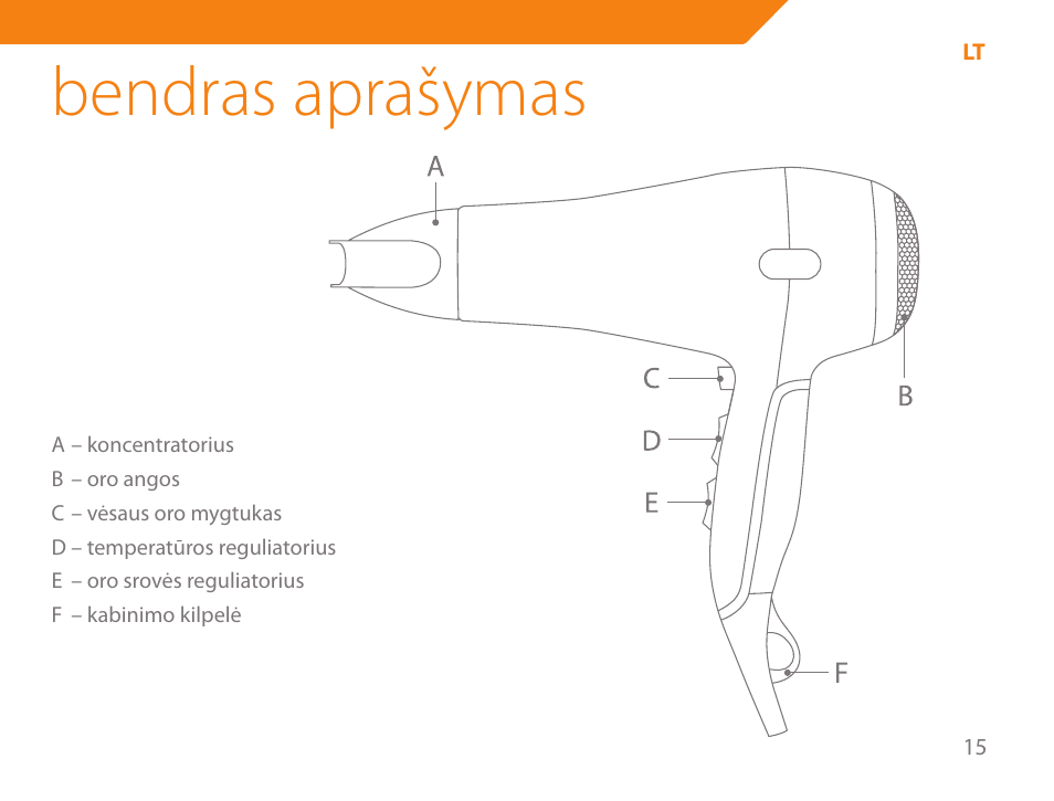 Bendras aprašymas | Acme HD-210I User Manual | Page 15 / 90
