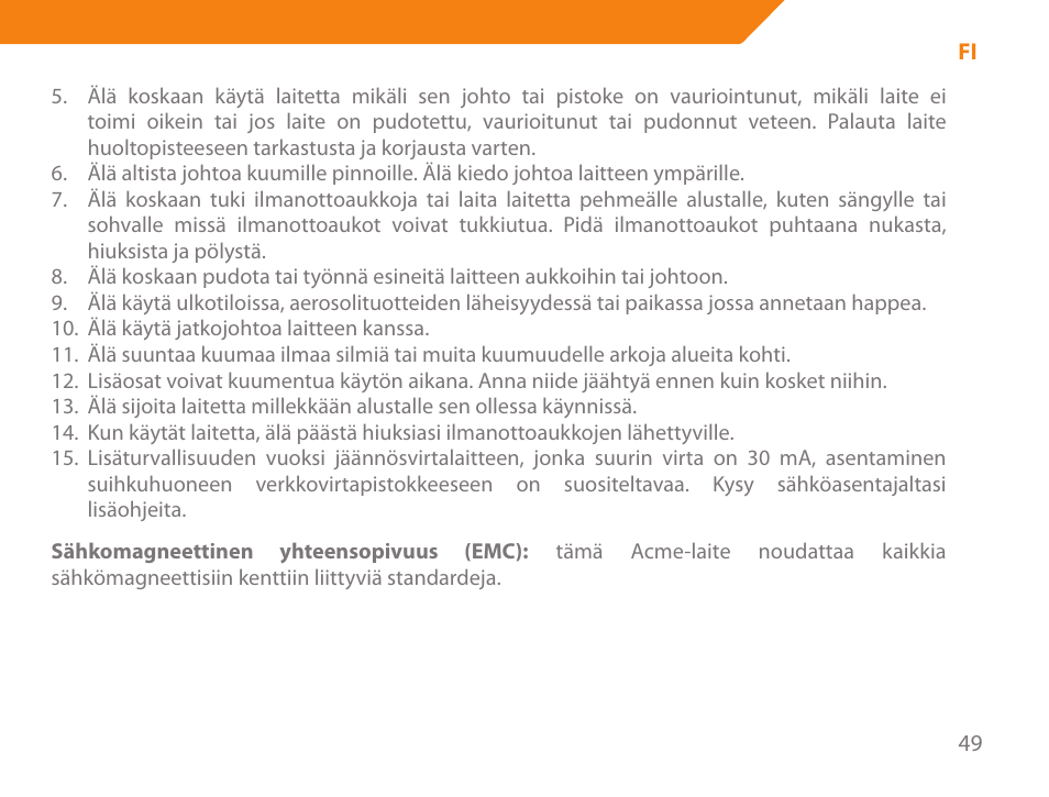 Acme HD-210I User Manual | Page 49 / 90