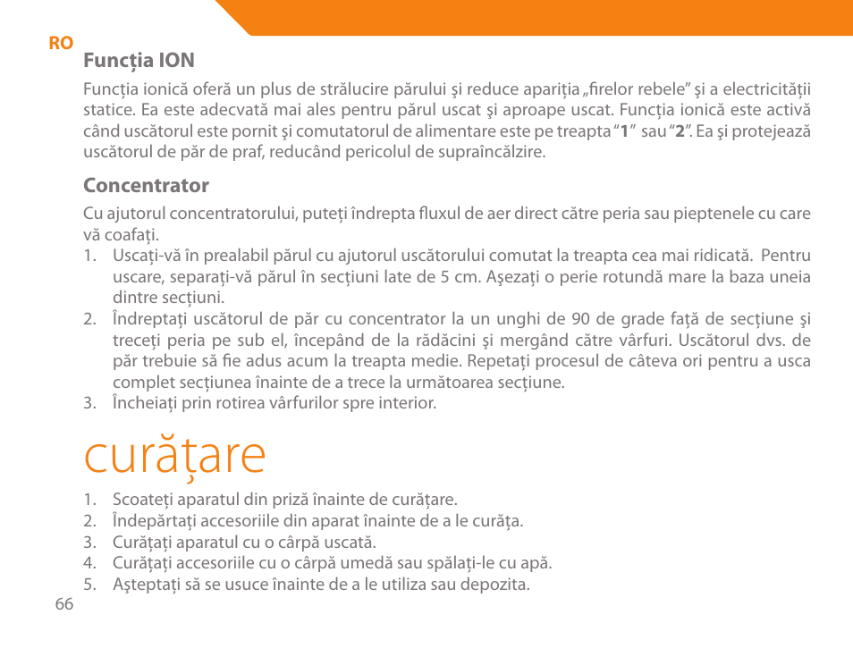 Curăţare | Acme HD-210I User Manual | Page 66 / 90
