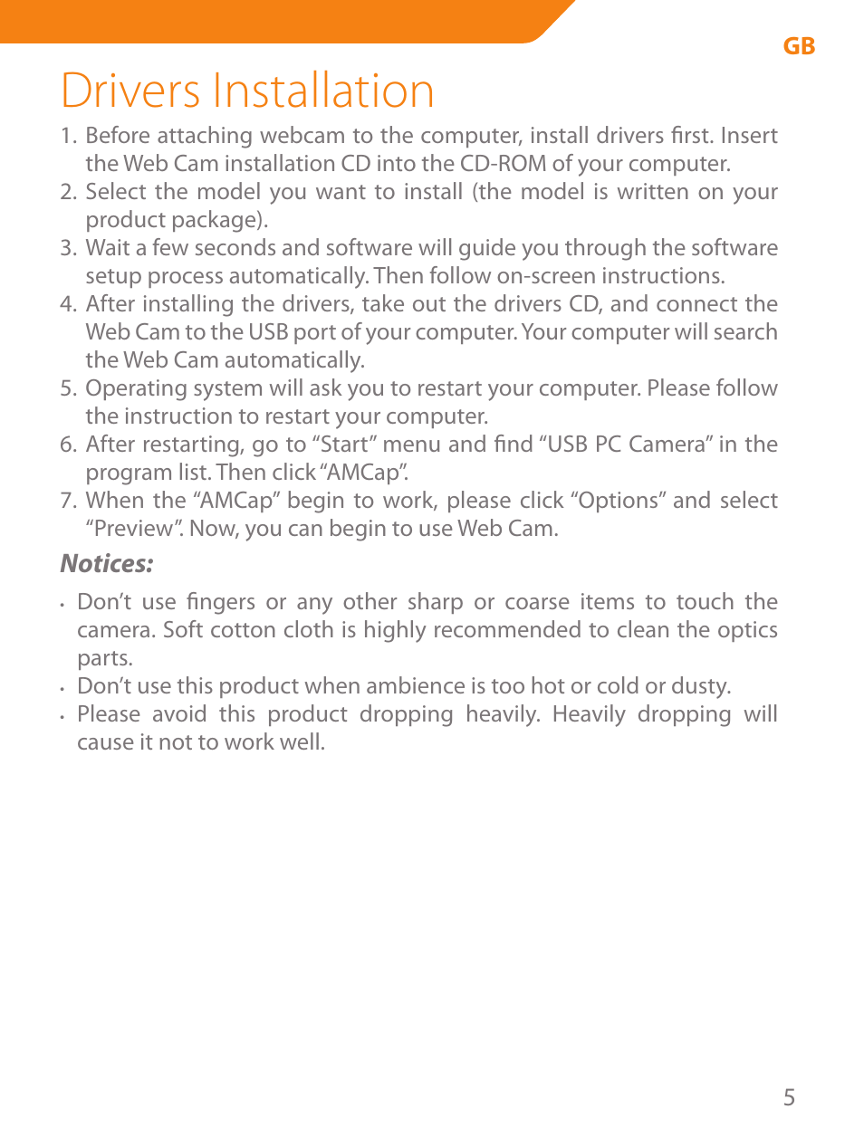 Drivers installation | Acme CA03 User Manual | Page 5 / 40