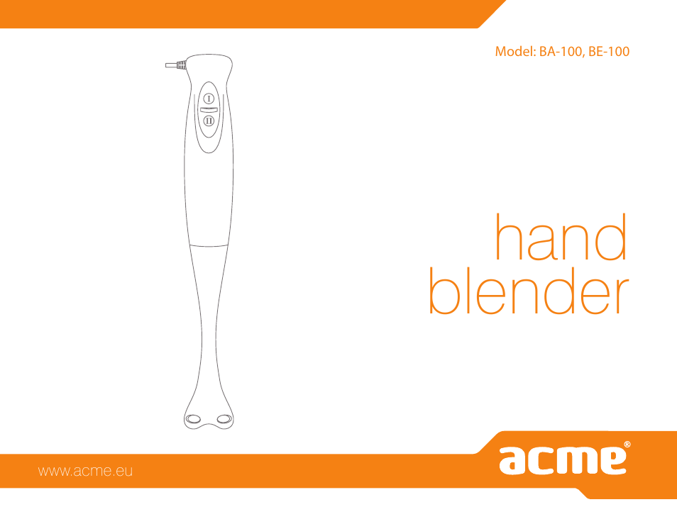 Acme BE-100 User Manual | 88 pages