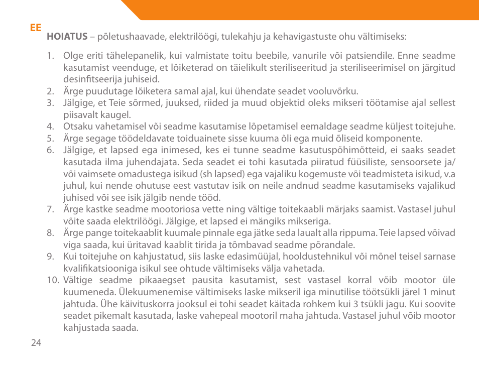 Acme BE-100 User Manual | Page 24 / 88