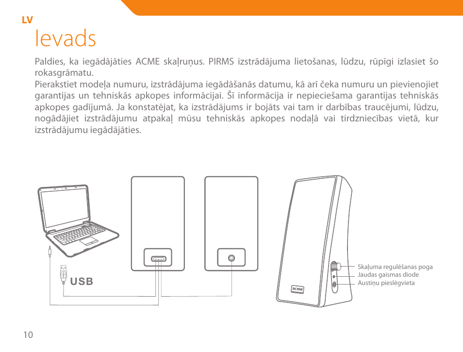 Ievads | Acme SS-108 User Manual | Page 10 / 52