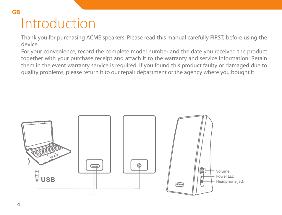 Introduction | Acme SS-108 User Manual | Page 4 / 52