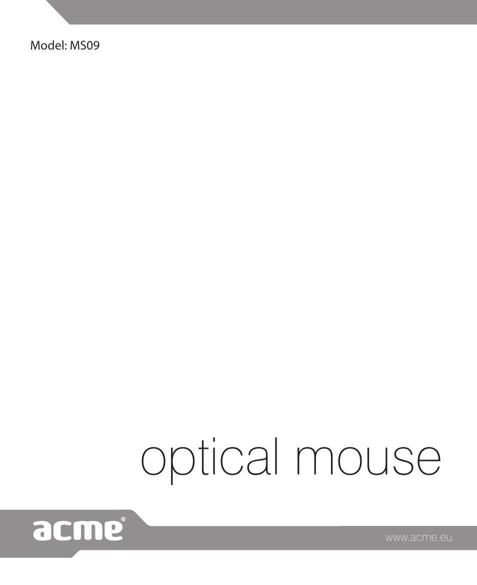 Optical mouse | Acme MS09 User Manual | Page 30 / 30