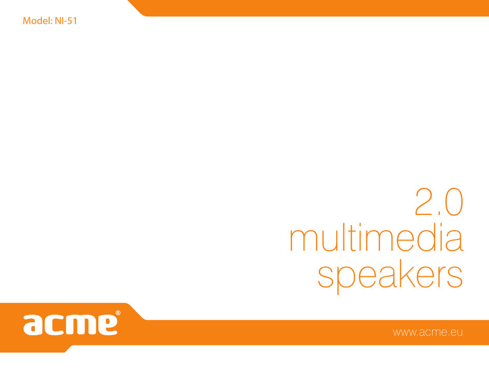 0 multimedia speakers | Acme NI-51 User Manual | Page 52 / 52