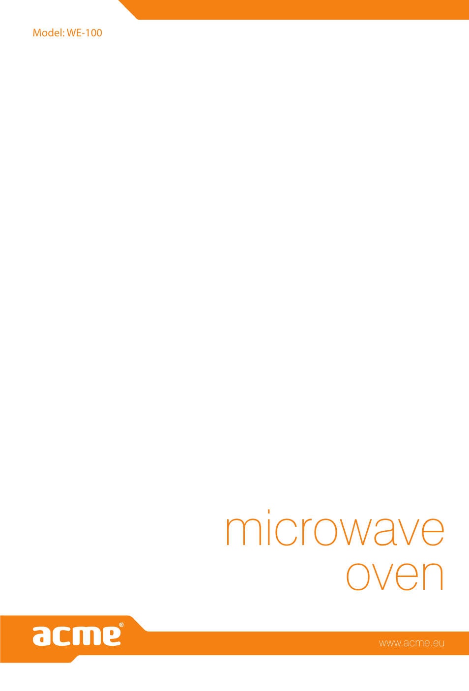 Microwave oven | Acme WE100 User Manual | Page 90 / 90