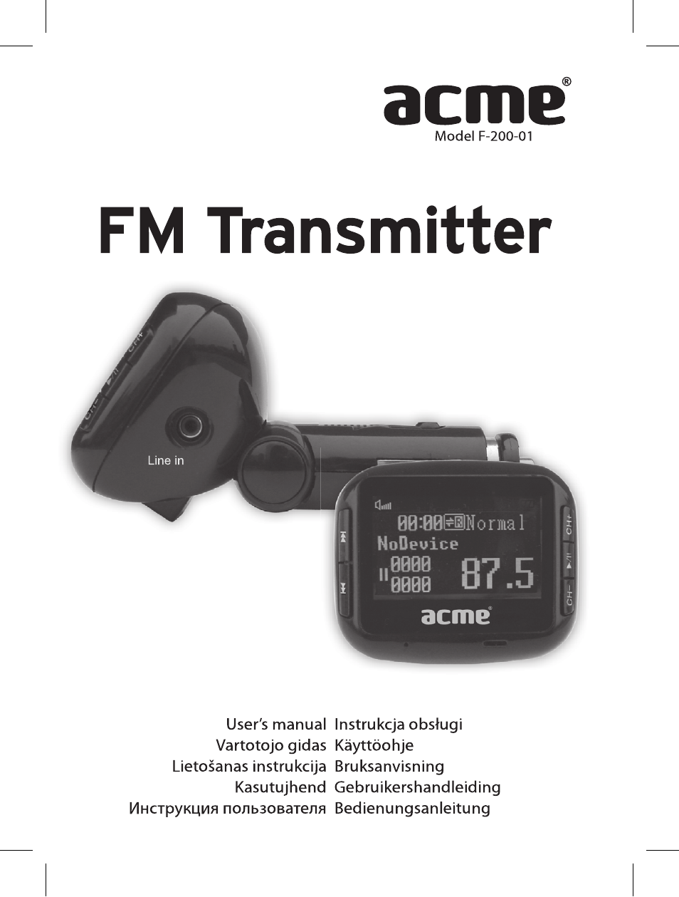 Acme F200-01 User Manual | 40 pages