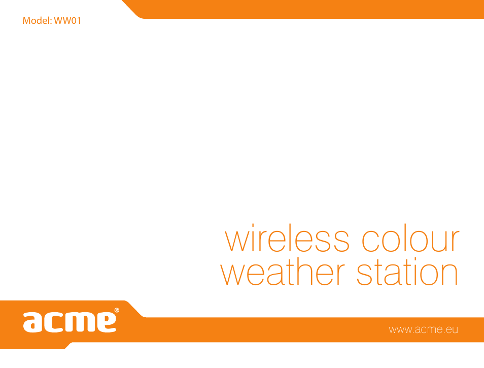 Wireless colour weather station | Acme WW01 User Manual | Page 48 / 48