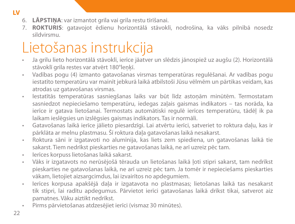 Lietošanas instrukcija | Acme GE100 User Manual | Page 22 / 106