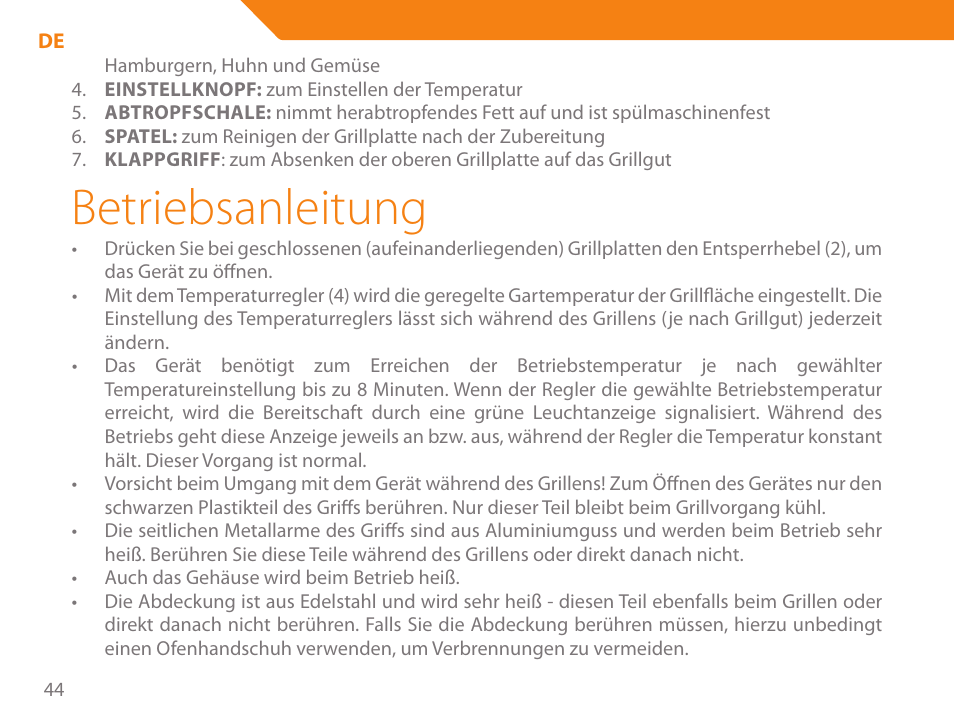 Betriebsanleitung | Acme GE100 User Manual | Page 44 / 106