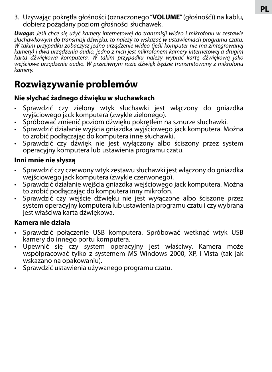 Rozwiązywanie problemów | Acme AC02 User Manual | Page 13 / 20