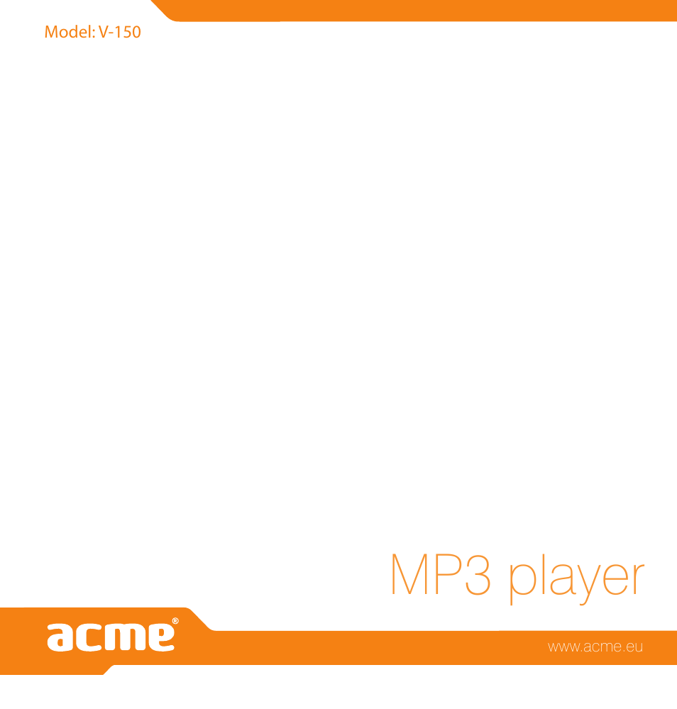 Mp3 player | Acme V-150 User Manual | Page 46 / 46