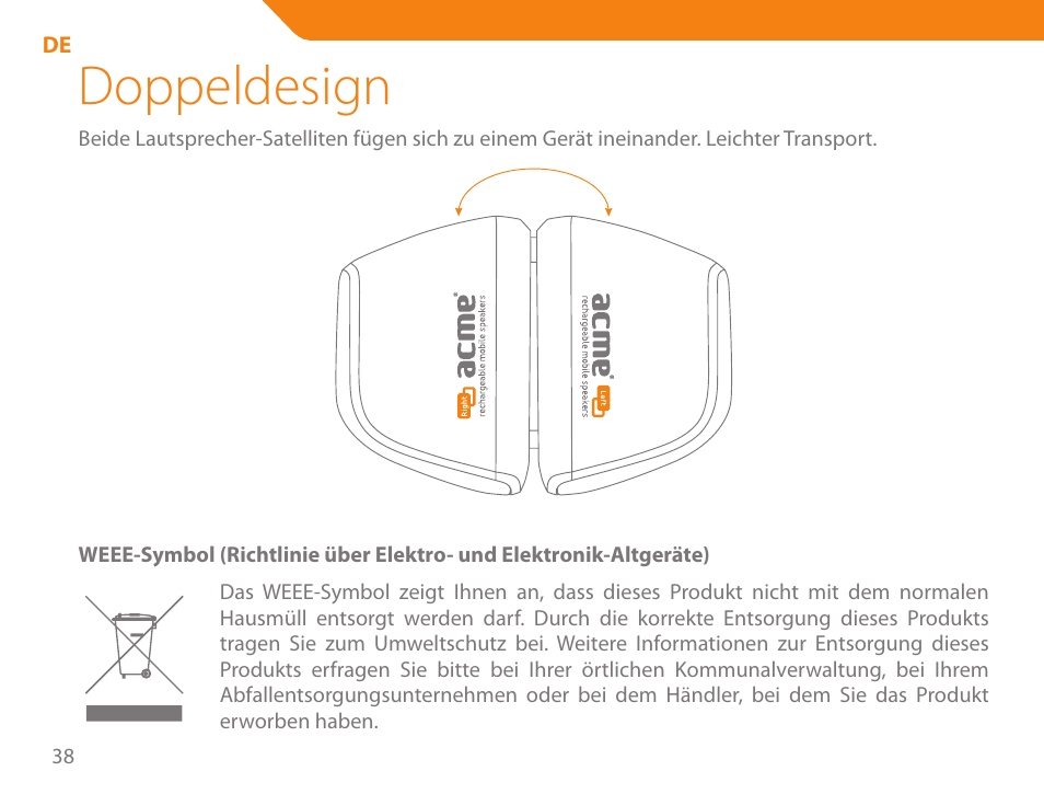 Doppeldesign | Acme SP101 User Manual | Page 38 / 84