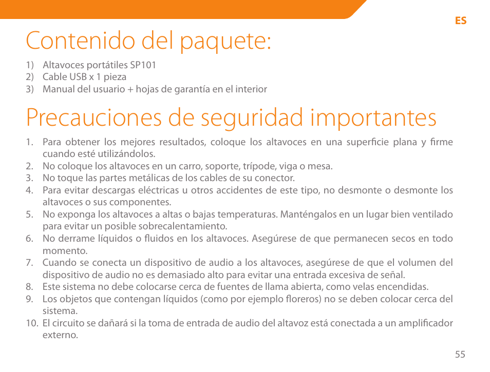 Acme SP101 User Manual | Page 55 / 84