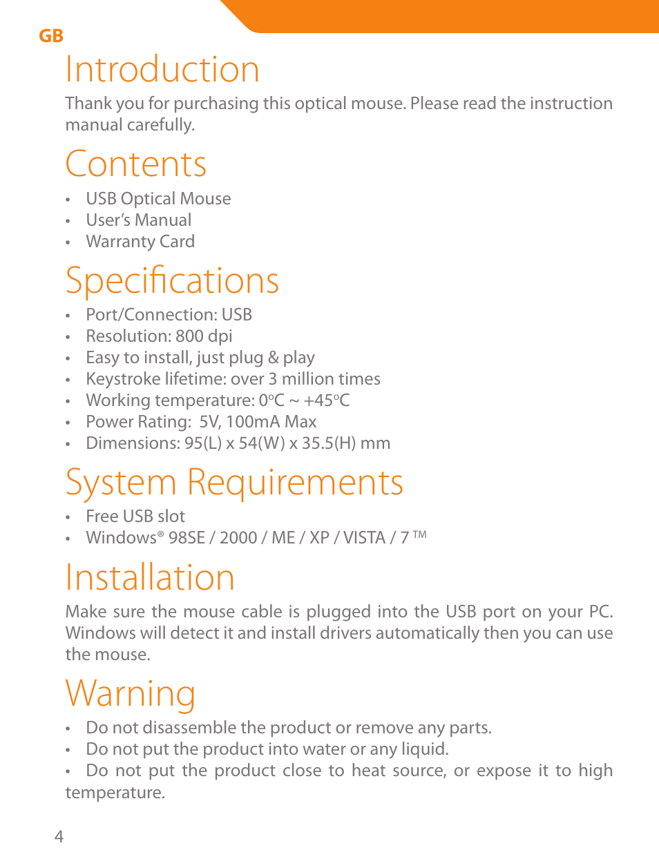 Acme MN05 User Manual | Page 4 / 28