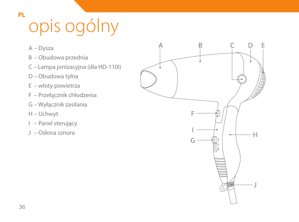 Opis ogólny | Acme HD-110 User Manual | Page 36 / 90