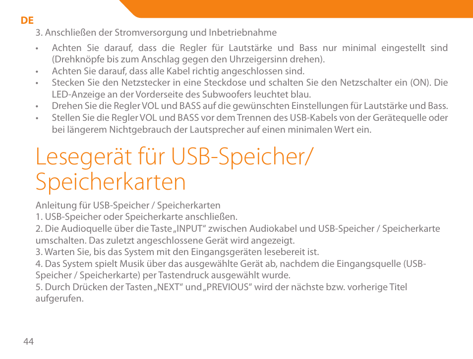 Lesegerät für usb-speicher/ speicherkarten | Acme SS207 User Manual | Page 44 / 110