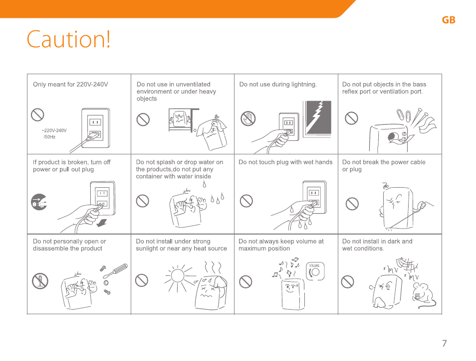 Caution | Acme SS207 User Manual | Page 7 / 110