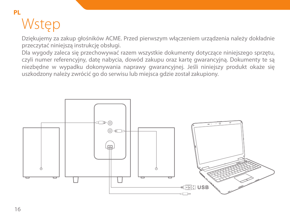 Wstęp | Acme SS204 User Manual | Page 16 / 52