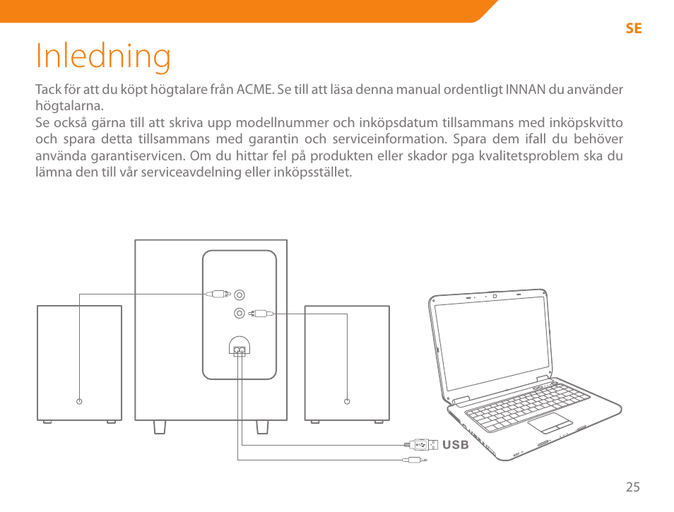 Inledning | Acme SS204 User Manual | Page 25 / 52