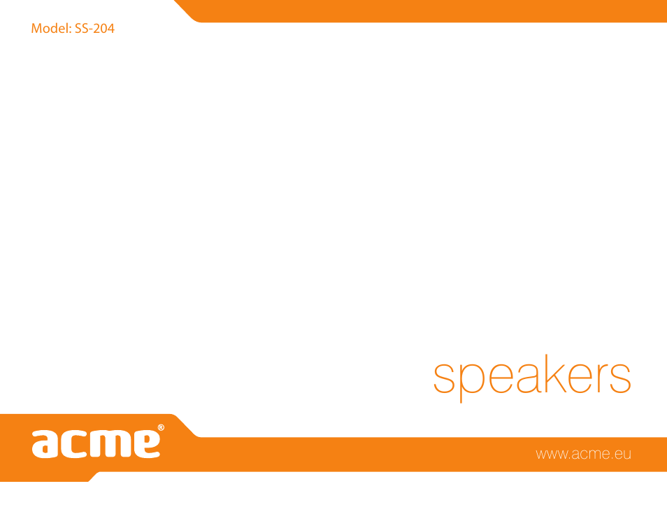 Speakers | Acme SS204 User Manual | Page 52 / 52
