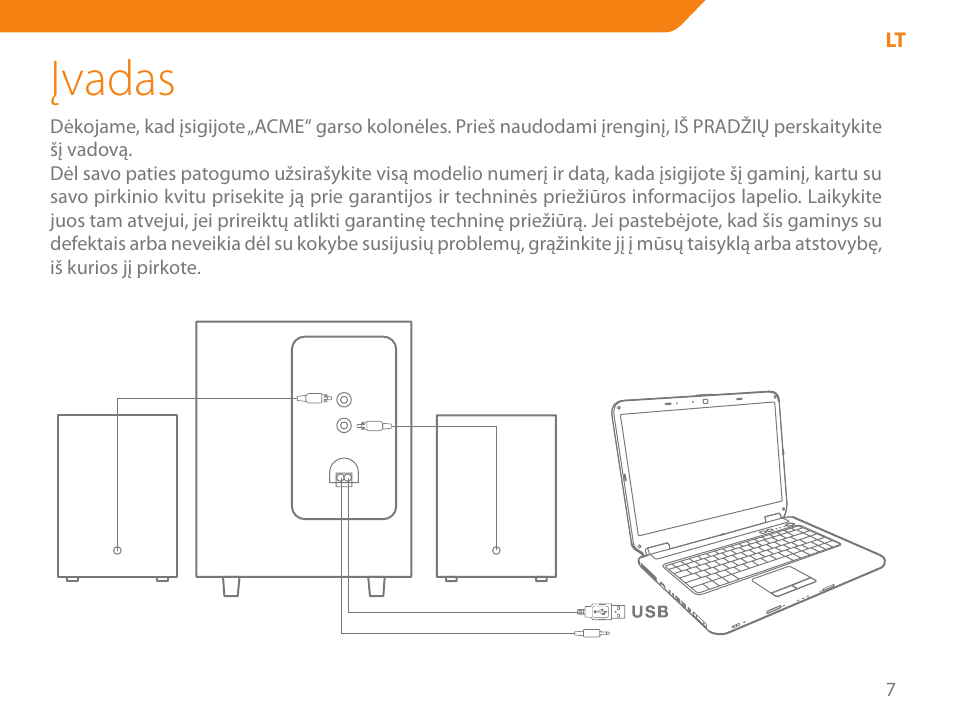 Įvadas | Acme SS204 User Manual | Page 7 / 52