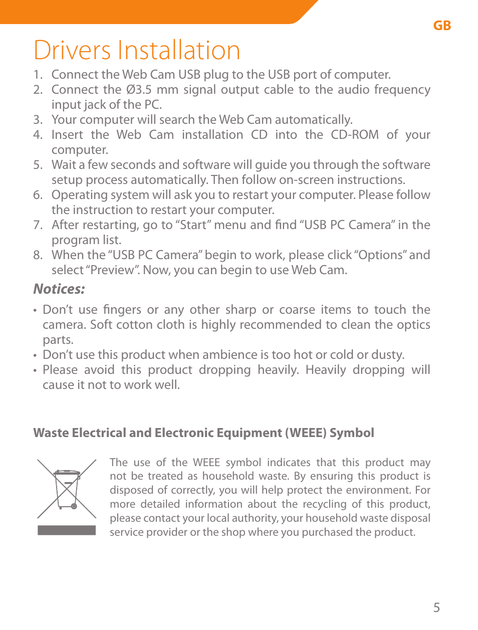 Drivers installation | Acme CA11 User Manual | Page 5 / 40