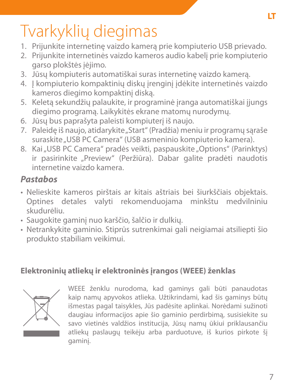 Tvarkyklių diegimas | Acme CA11 User Manual | Page 7 / 40