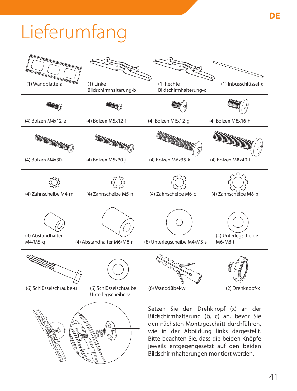 Lieferumfang, 41 de | Acme PLB103S User Manual | Page 41 / 102