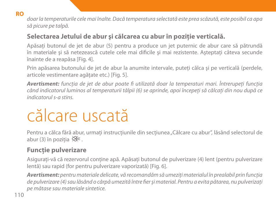 Călcare uscată | Acme IA-200 User Manual | Page 110 / 152