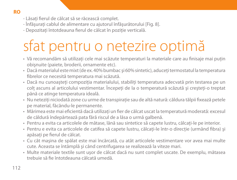 Sfat pentru o netezire optimă | Acme IA-200 User Manual | Page 112 / 152