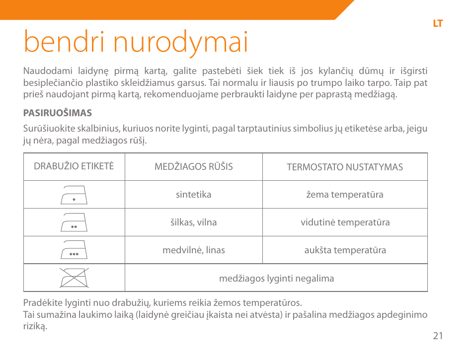 Bendri nurodymai | Acme IA-200 User Manual | Page 21 / 152