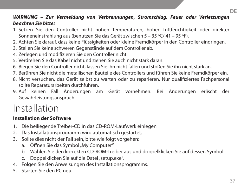 Installation | Acme GA06 User Manual | Page 37 / 96