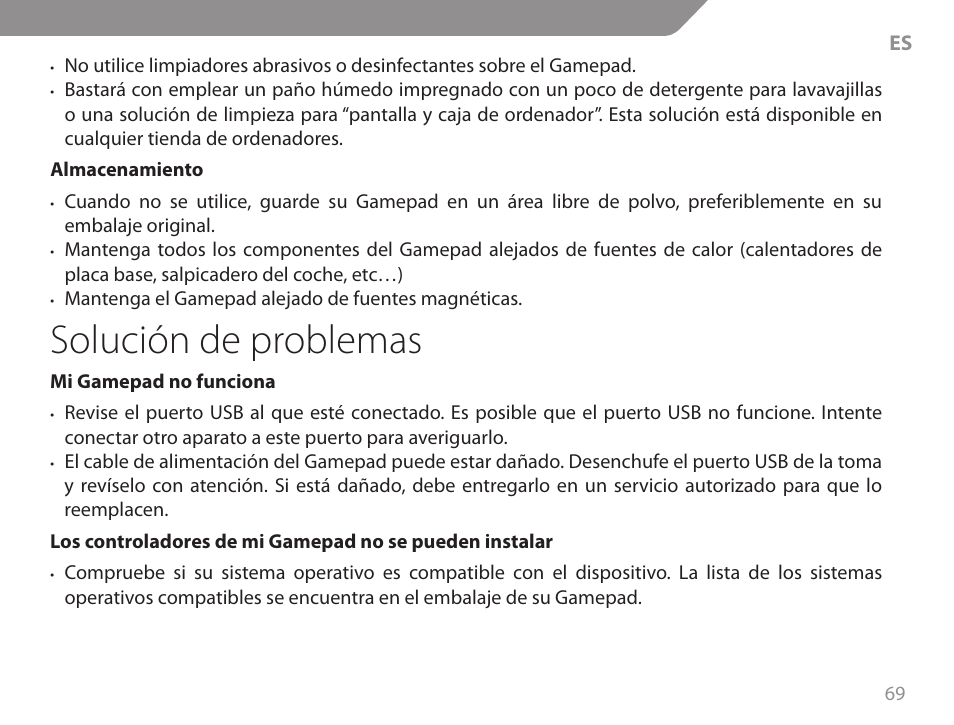 Solución de problemas | Acme GA06 User Manual | Page 69 / 96