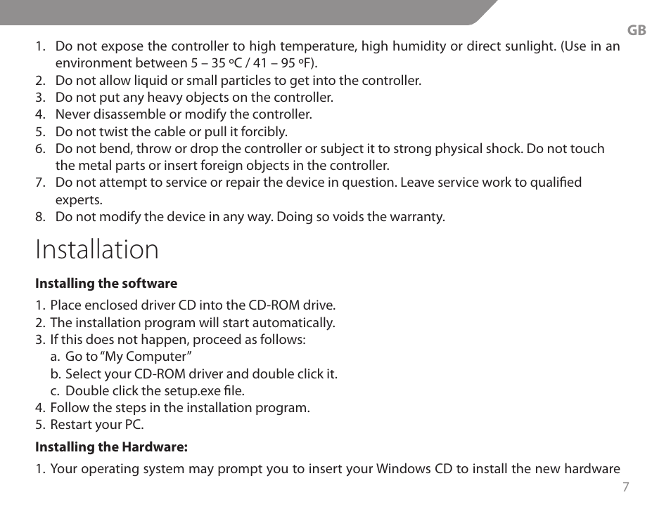 Installation | Acme GA06 User Manual | Page 7 / 96
