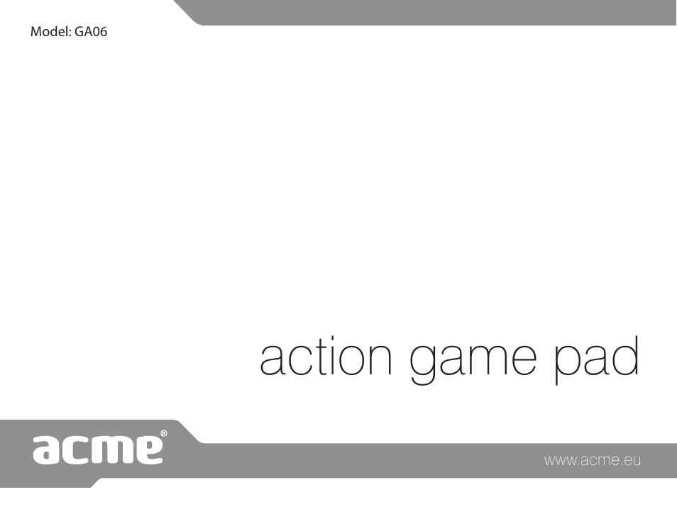 Action game pad | Acme GA06 User Manual | Page 96 / 96
