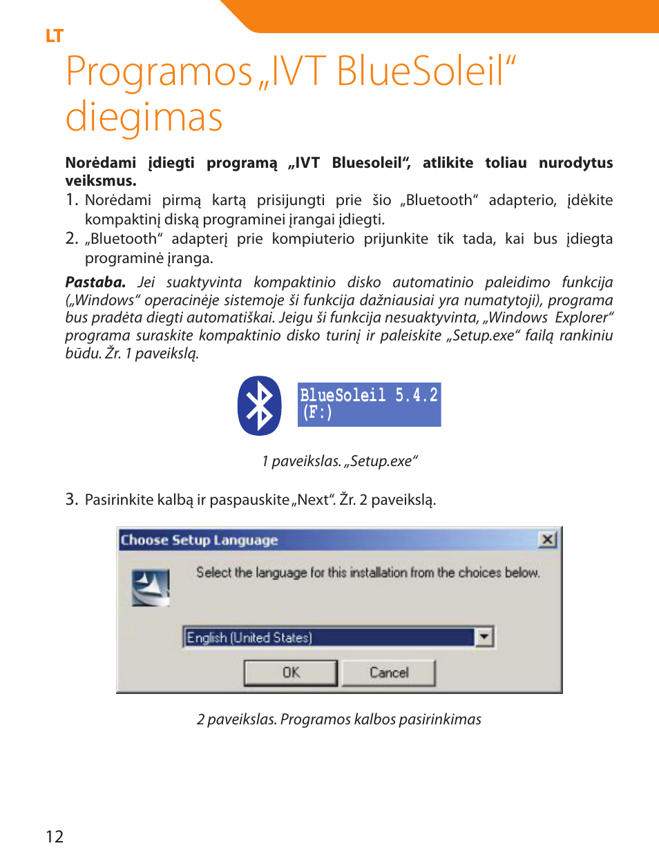 Programos „ivt bluesoleil“ diegimas | Acme BTDG-30-BLK User Manual | Page 12 / 114